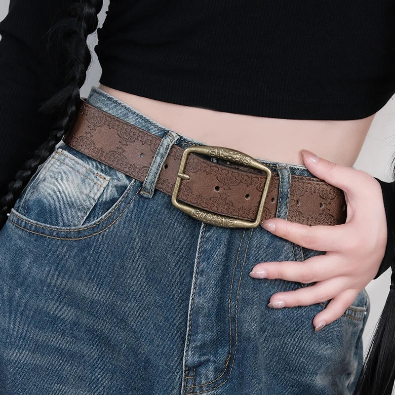 ceinture femme marron